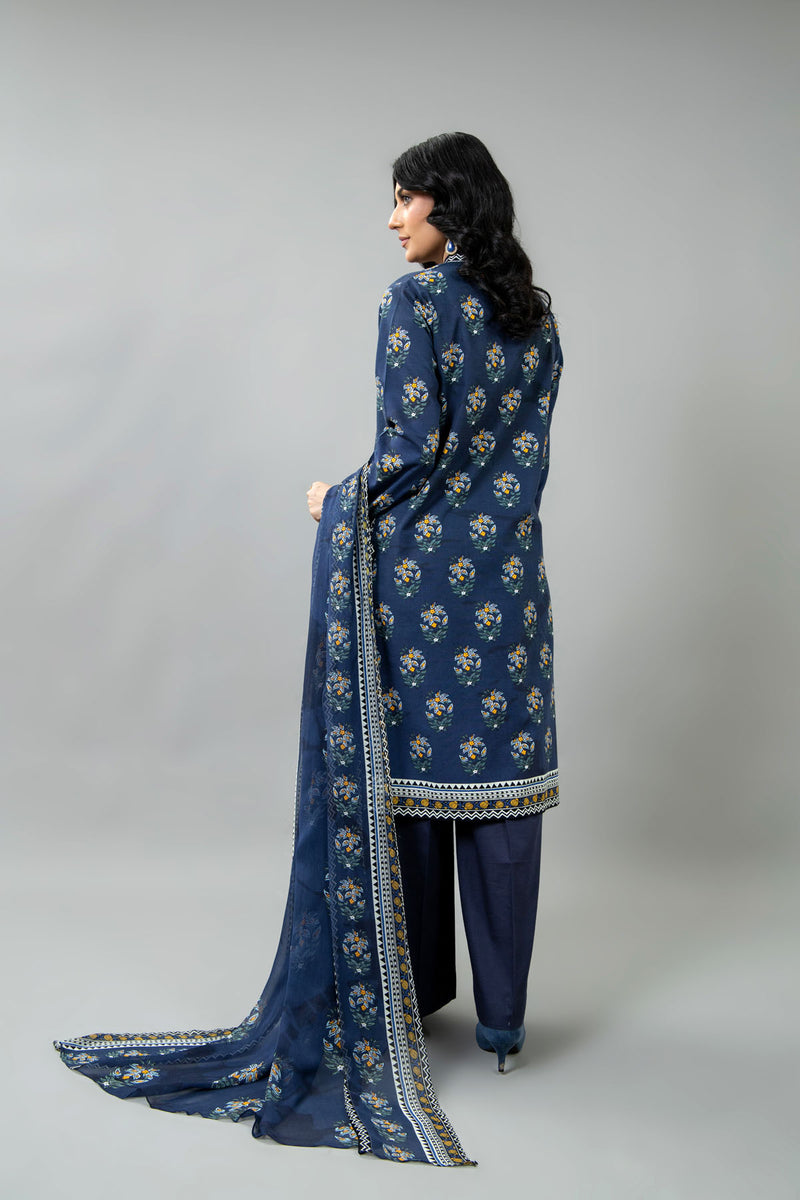 PRINTED SLUB KHADDAR 3 PCS (UNSTITCHED)