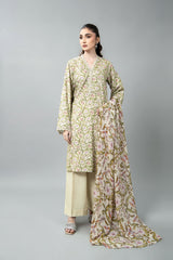 PRINTED CAMBRIC 3 PCS (UNSTITCHED)