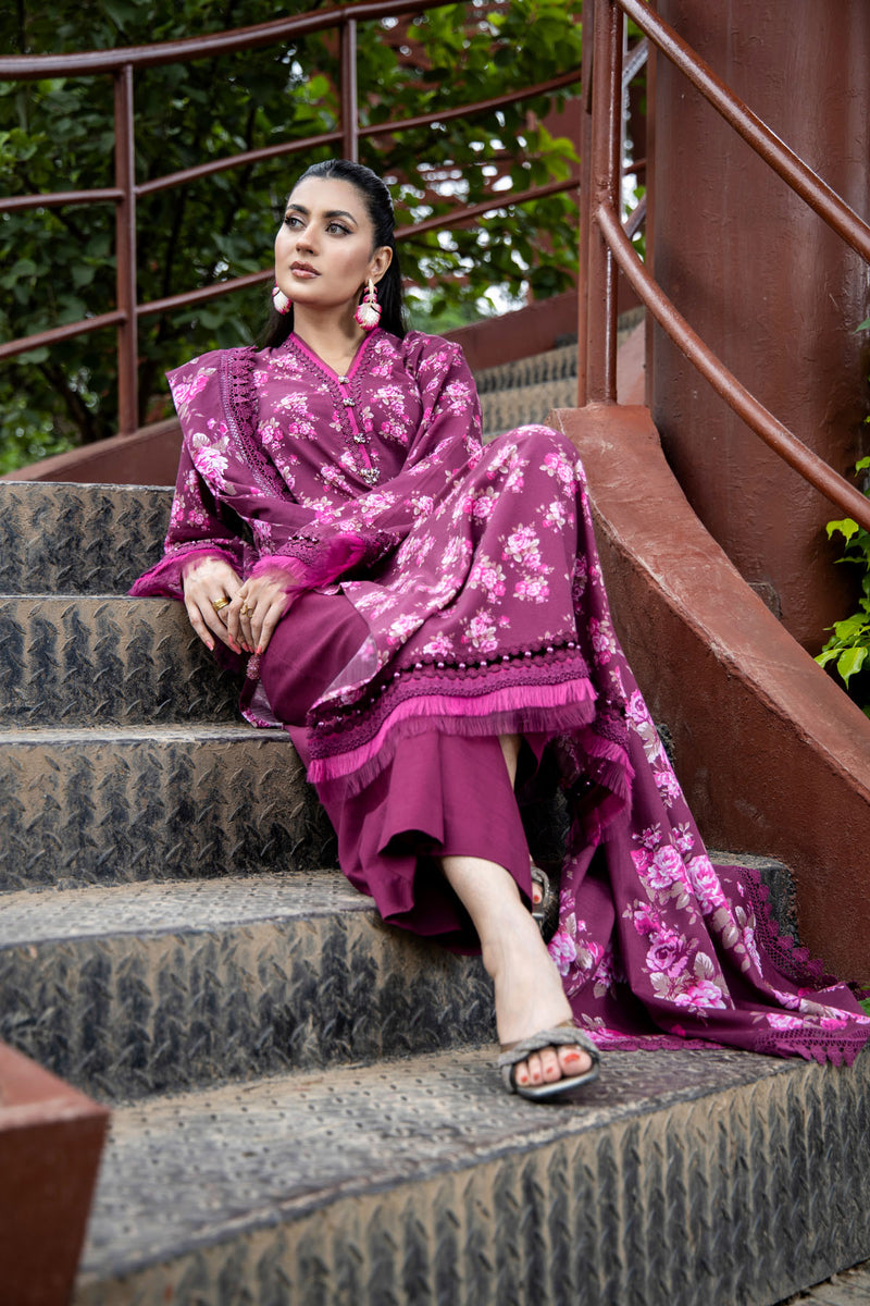 PRINTED SLUB KHADDAR 3 PCS (UNSTITCHED)