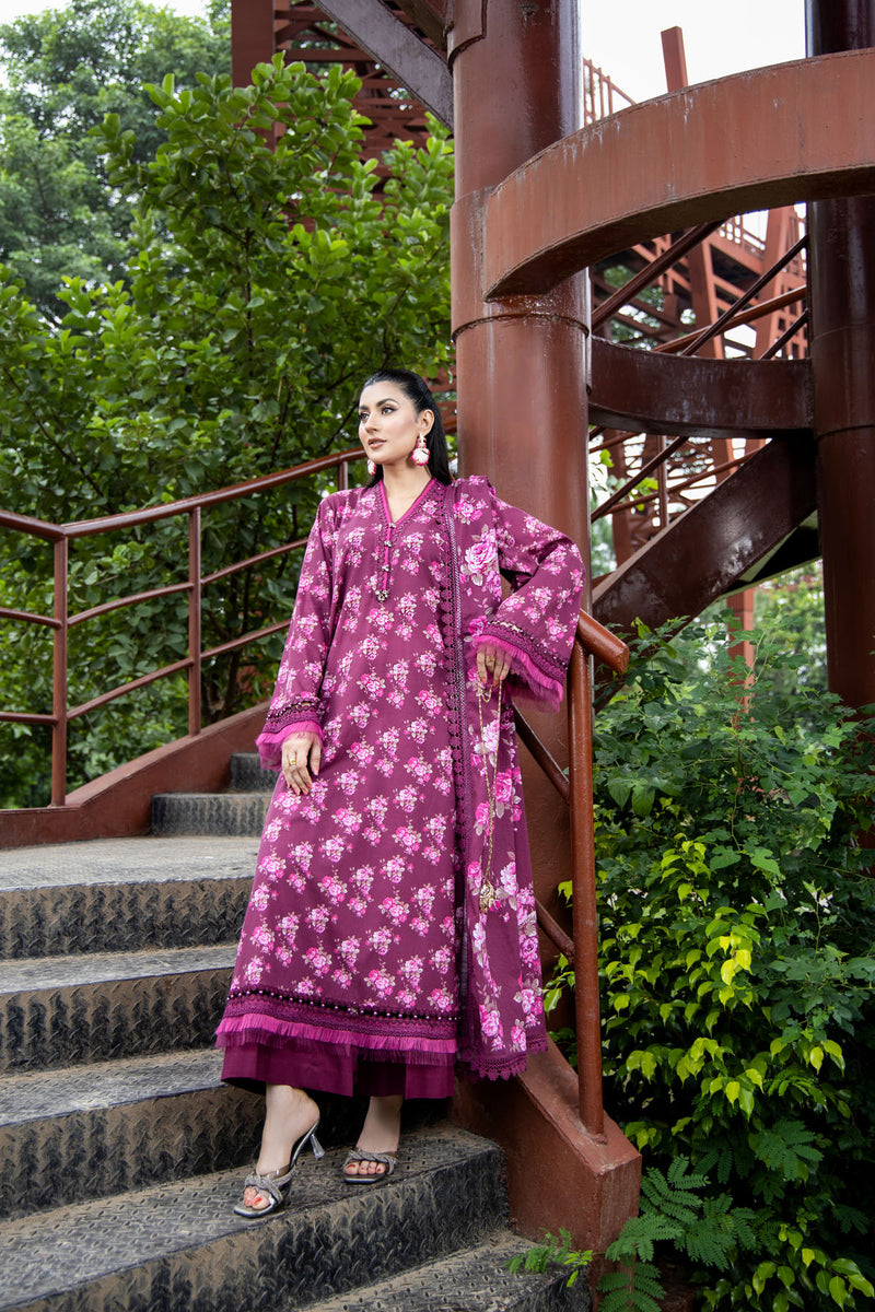 PRINTED SLUB KHADDAR 3 PCS (UNSTITCHED)