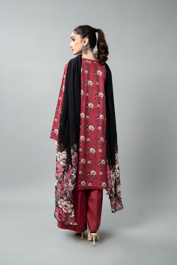 PRINTED SLUB KHADDAR 3 PCS (UNSTITCHED)