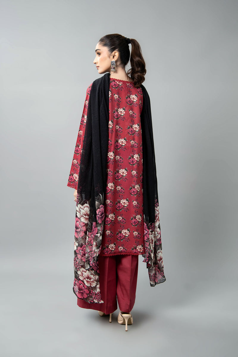 PRINTED SLUB KHADDAR 3 PCS (UNSTITCHED)