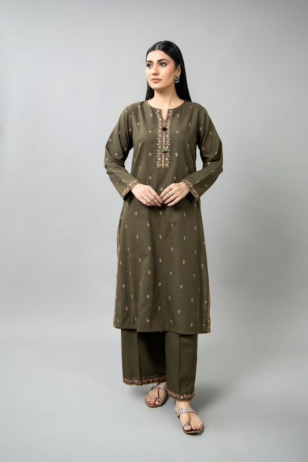 PRET EMBROIDERED SLUB KHADDAR 2 PCS