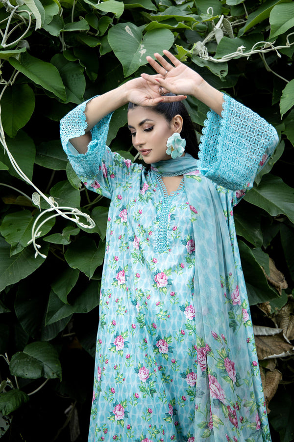 PRINTED CAMBRIC 3 PCS (UNSTITCHED)