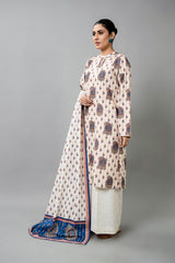 PRINTED SLUB KHADDAR 3 PCS (UNSTITCHED)
