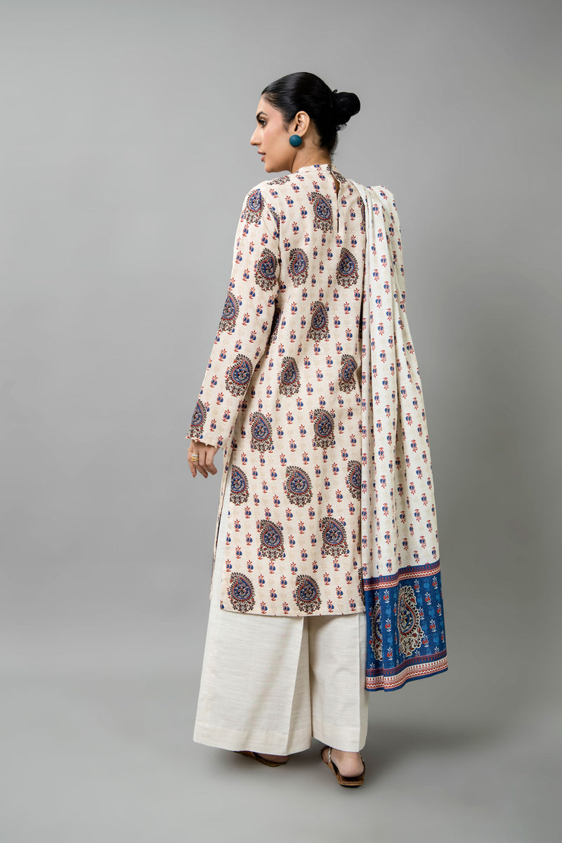 PRINTED SLUB KHADDAR 3 PCS (UNSTITCHED)