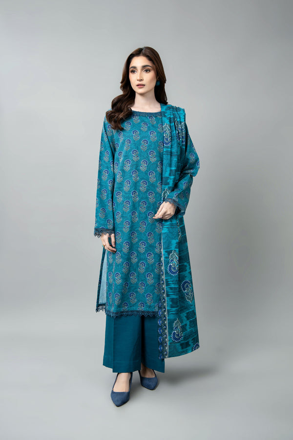 PRINTED SLUB KHADDAR 3 PCS (UNSTITCHED)