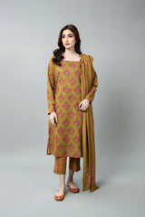 PRINTED SLUB KHADDAR 3 PCS (UNSTITCHED)