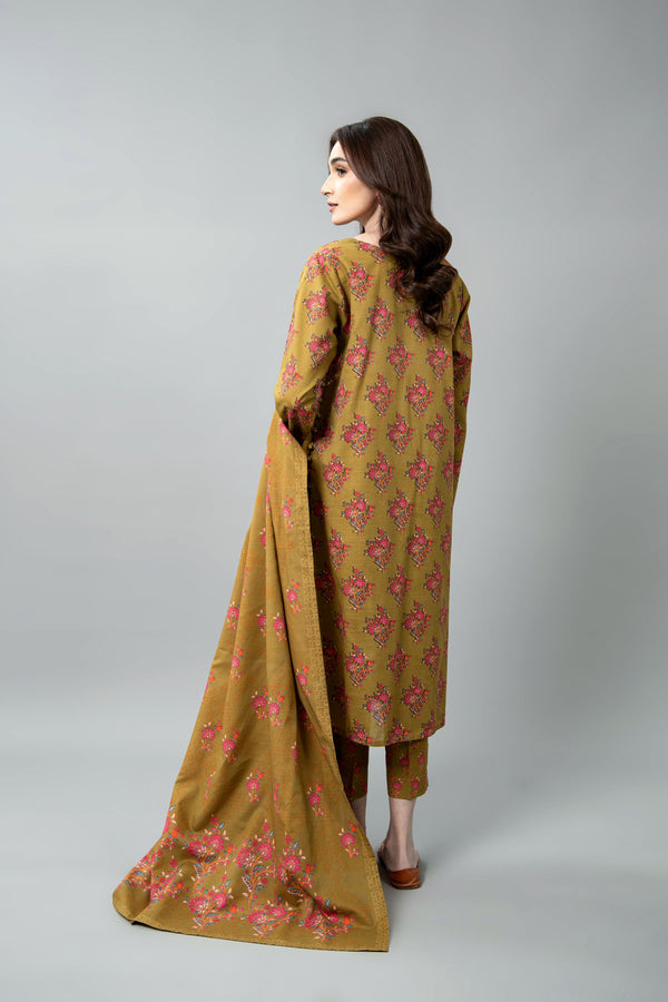 PRINTED SLUB KHADDAR 3 PCS (UNSTITCHED)