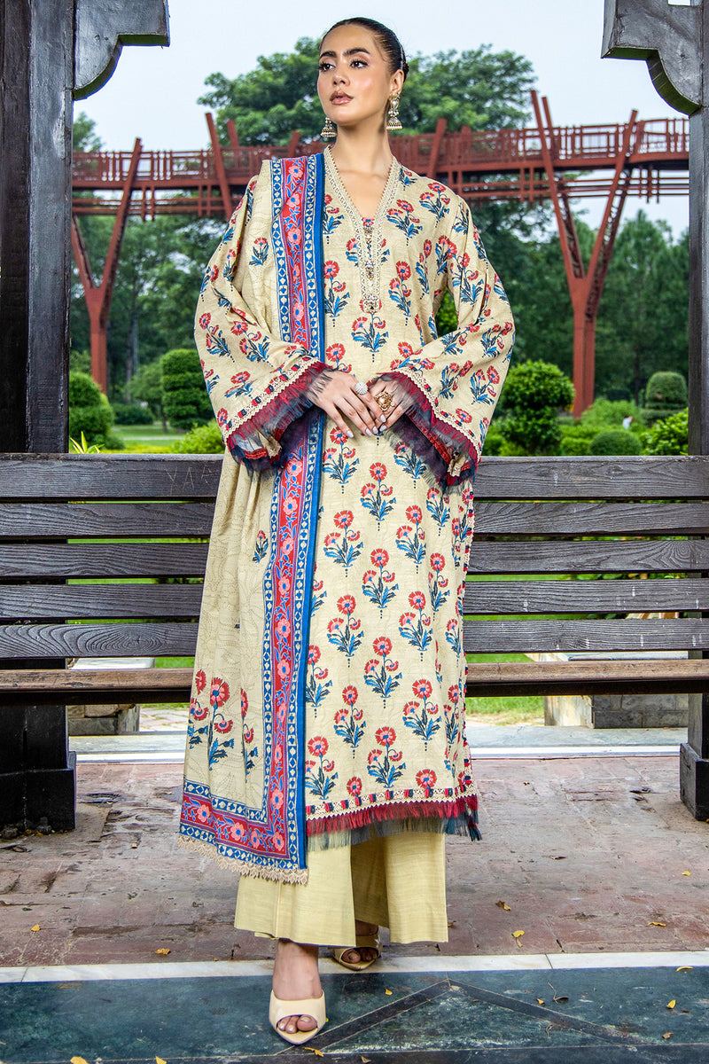 PRINTED SLUB KHADDAR 3 PCS (UNSTITCHED)