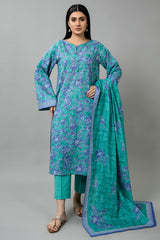 PRINTED SLUB KHADDAR 3 PCS (UNSTITCHED)