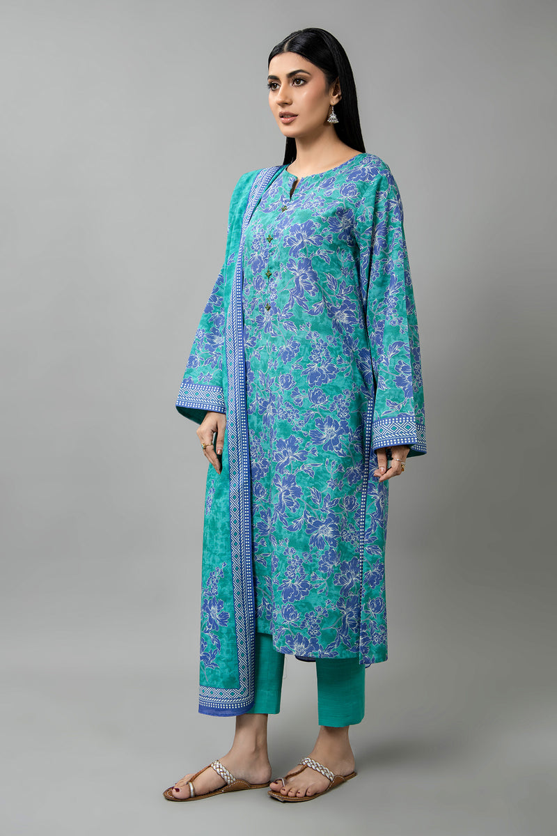 PRINTED SLUB KHADDAR 3 PCS (UNSTITCHED)