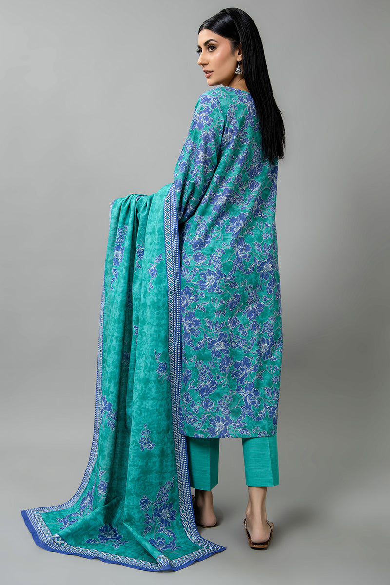 PRINTED SLUB KHADDAR 3 PCS (UNSTITCHED)