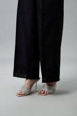 EMBROIDERED SLUB KHADDAR TROUSER