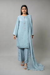 PRET EMBROIDERED & EMBELISHED RAW SILK 3 PCS