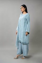 PRET EMBROIDERED & EMBELISHED RAW SILK 3 PCS