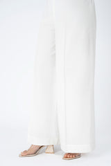 EMBROIDERED CAMBRIC PLAZO