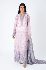 EMBROIDERED & PRINTED LAWN 3 PCS (UNSTITCHED)