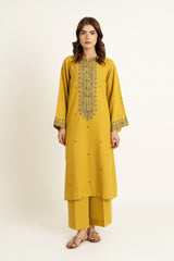 PRET EMBROIDERED & EMBELISHED SLUB KHADDAR 2 PCS