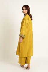 PRET EMBROIDERED & EMBELISHED SLUB KHADDAR 2 PCS