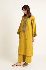 PRET EMBROIDERED & EMBELISHED SLUB KHADDAR 2 PCS