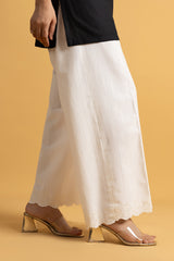 EMBROIDERED SLUB KHADDAR PLAZO