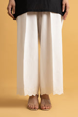 EMBROIDERED SLUB KHADDAR PLAZO