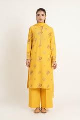 PRET EMBROIDERED  SLUB KHADDAR 3 PCS