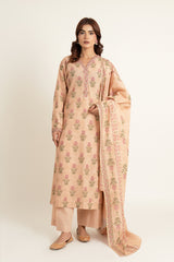 PRINTED SLUB KHADDAR 3 PCS (UNSTITCHED)