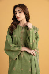PRET PRINTED SLUB KHADDAR 3 PCS