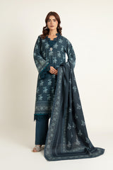 PRINTED SLUB KHADDAR 3 PCS (UNSTITCHED)