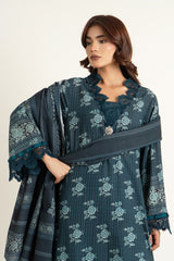PRINTED SLUB KHADDAR 3 PCS (UNSTITCHED)