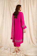 PRET EMBROIDERED & EMBELISHED CHIFFON 3 PCS