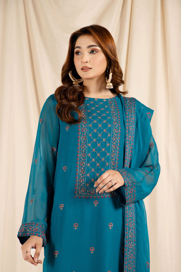 PRET EMBROIDERED & EMBELISHED CHIFFON 3 PCS