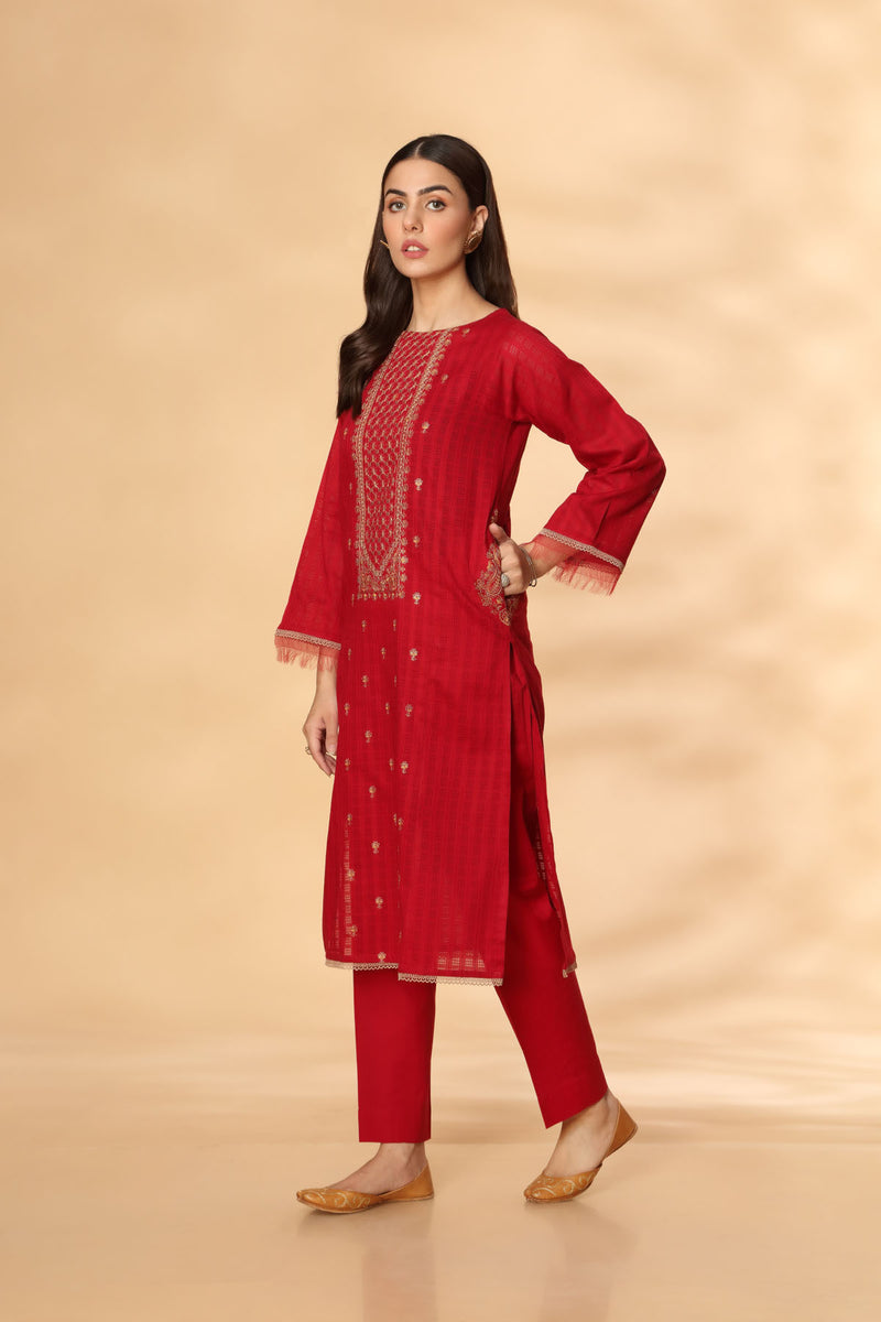 PRET EMBROIDERED COTTON JACQUARD 2 PCS