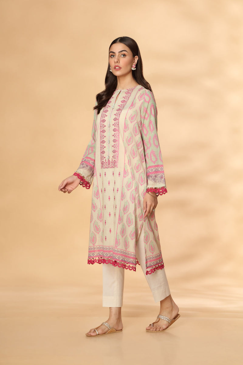 PRINTED & EMBOIDERED 2 PCS (UNSTITCHED)