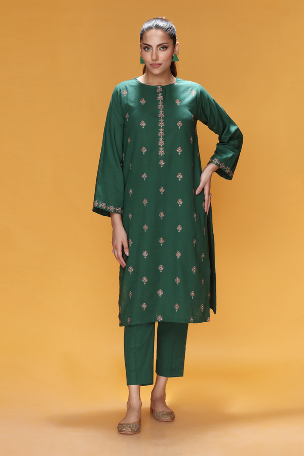 PRET EMBROIDERED  KHADDAR 2 PCS