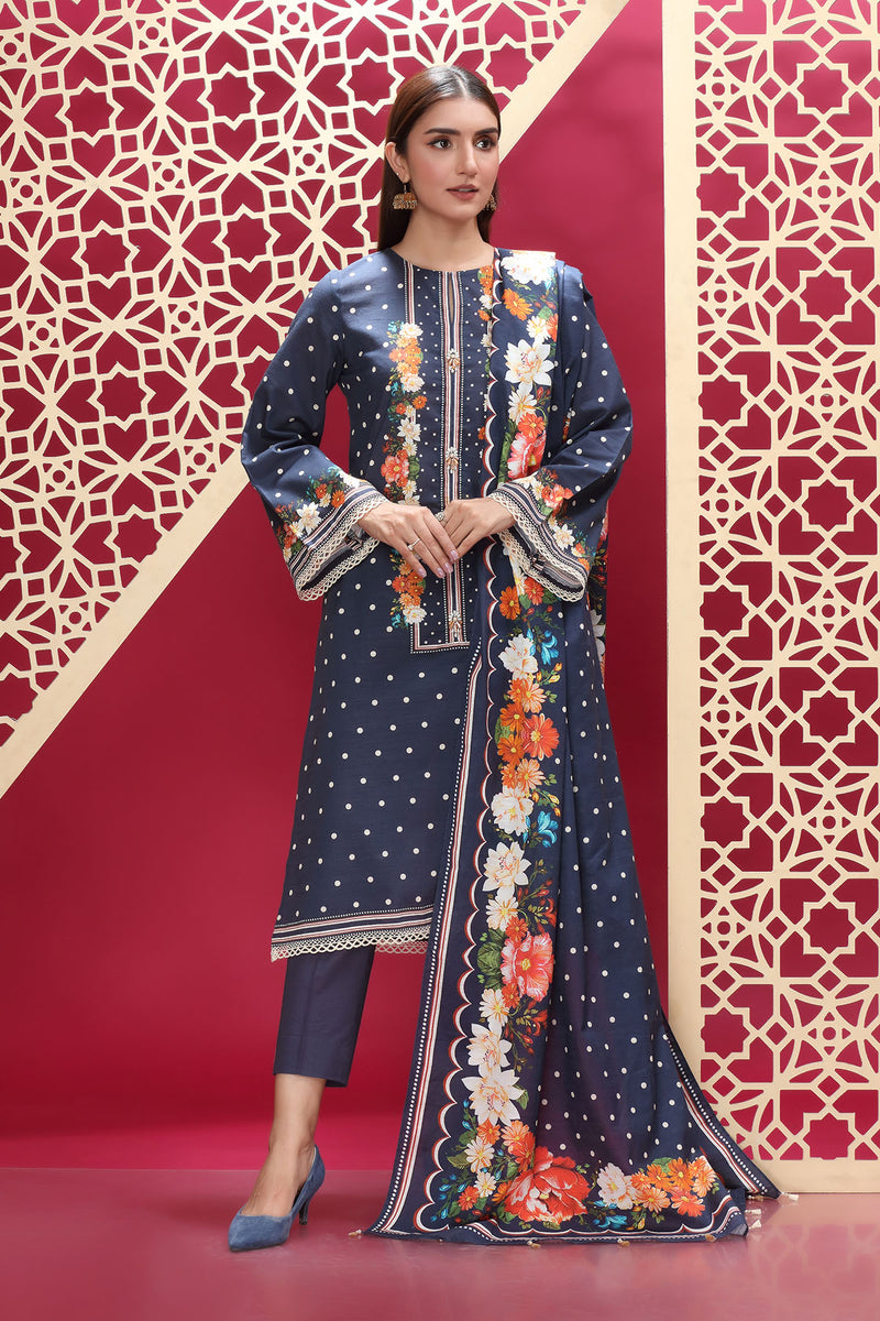 PRINTED KHADDAR 3 PCS (UNSTITCHED)