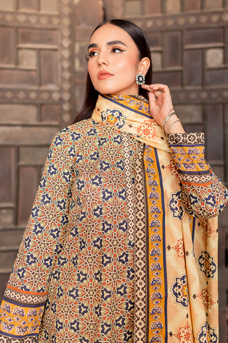 PRET PRINTED KHADDAR 3 PCS
