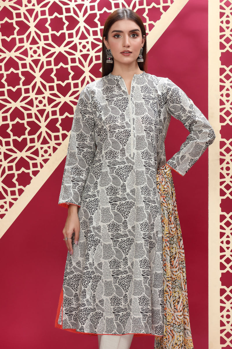 PRET PRINTED KHADDAR 3 PCS