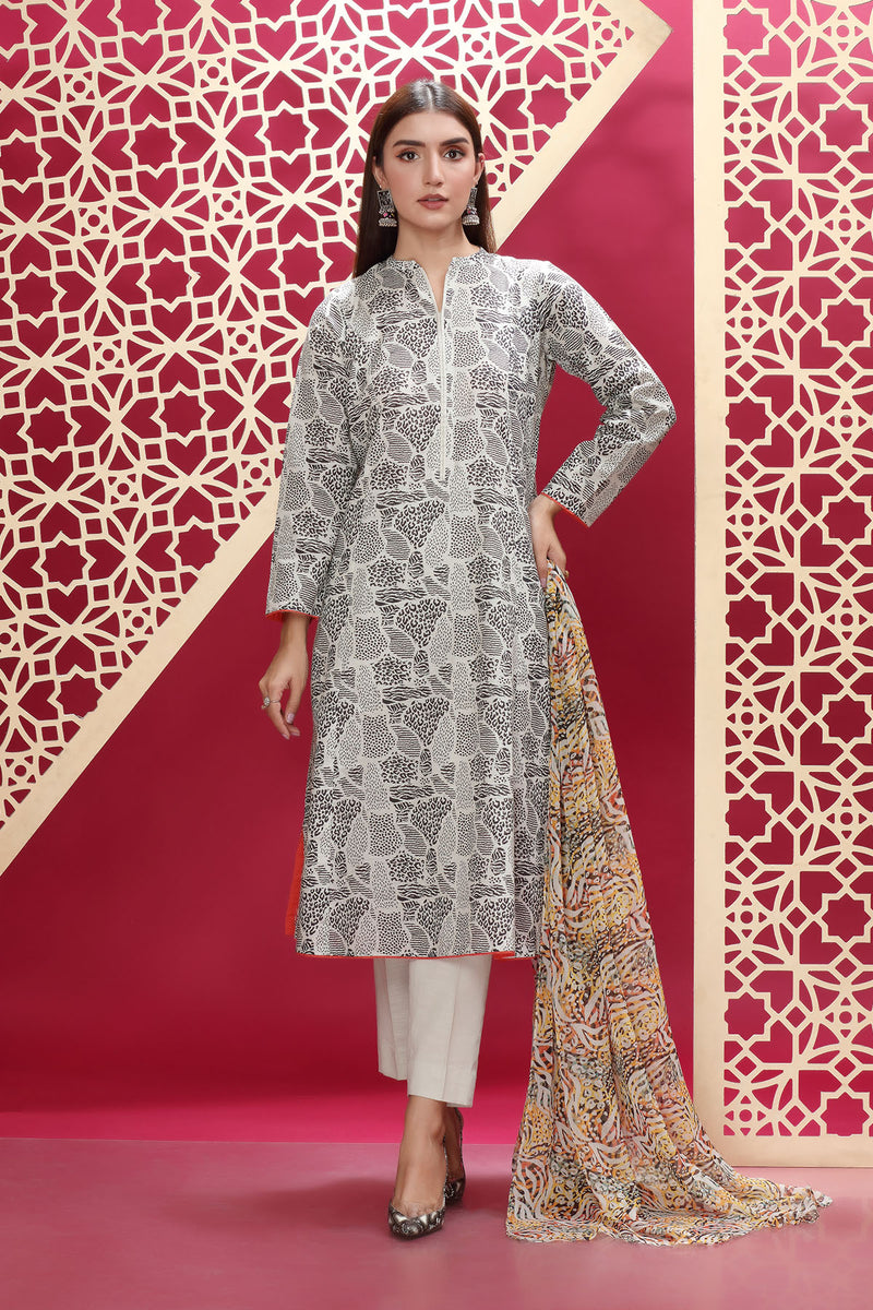 PRET PRINTED KHADDAR 3 PCS