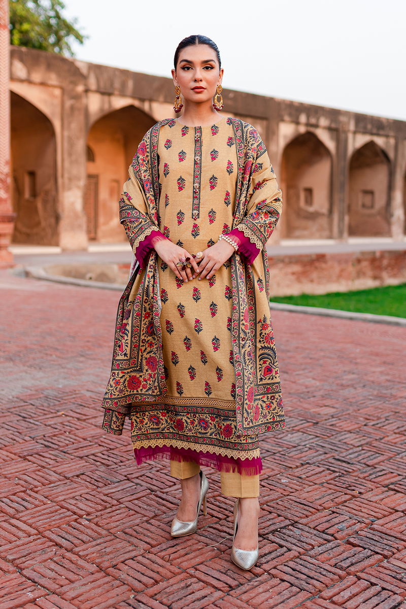 PRINTED KHADDAR 3 PCS (UNSTITCHED)