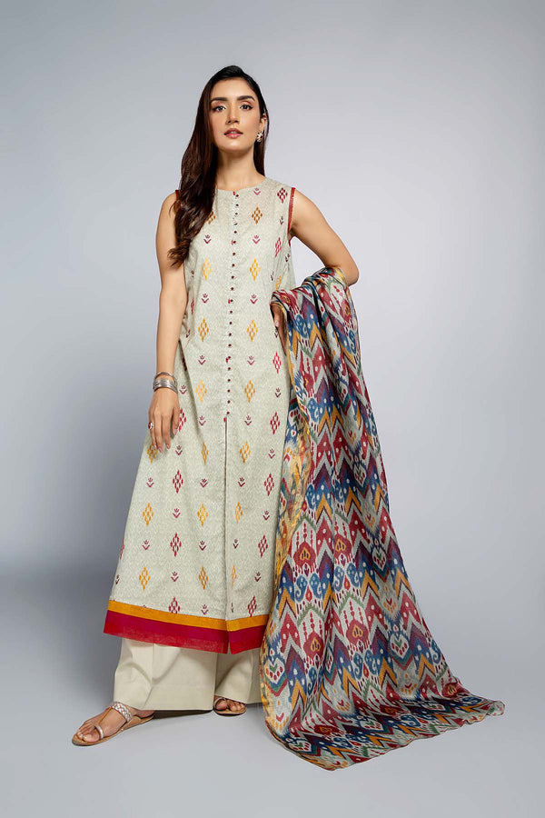 EMBROIDERED PRINTED LAWN 3 PCS (UNSTITCHED)
