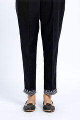 EMBROIDERED CAMBRIC TROUSER