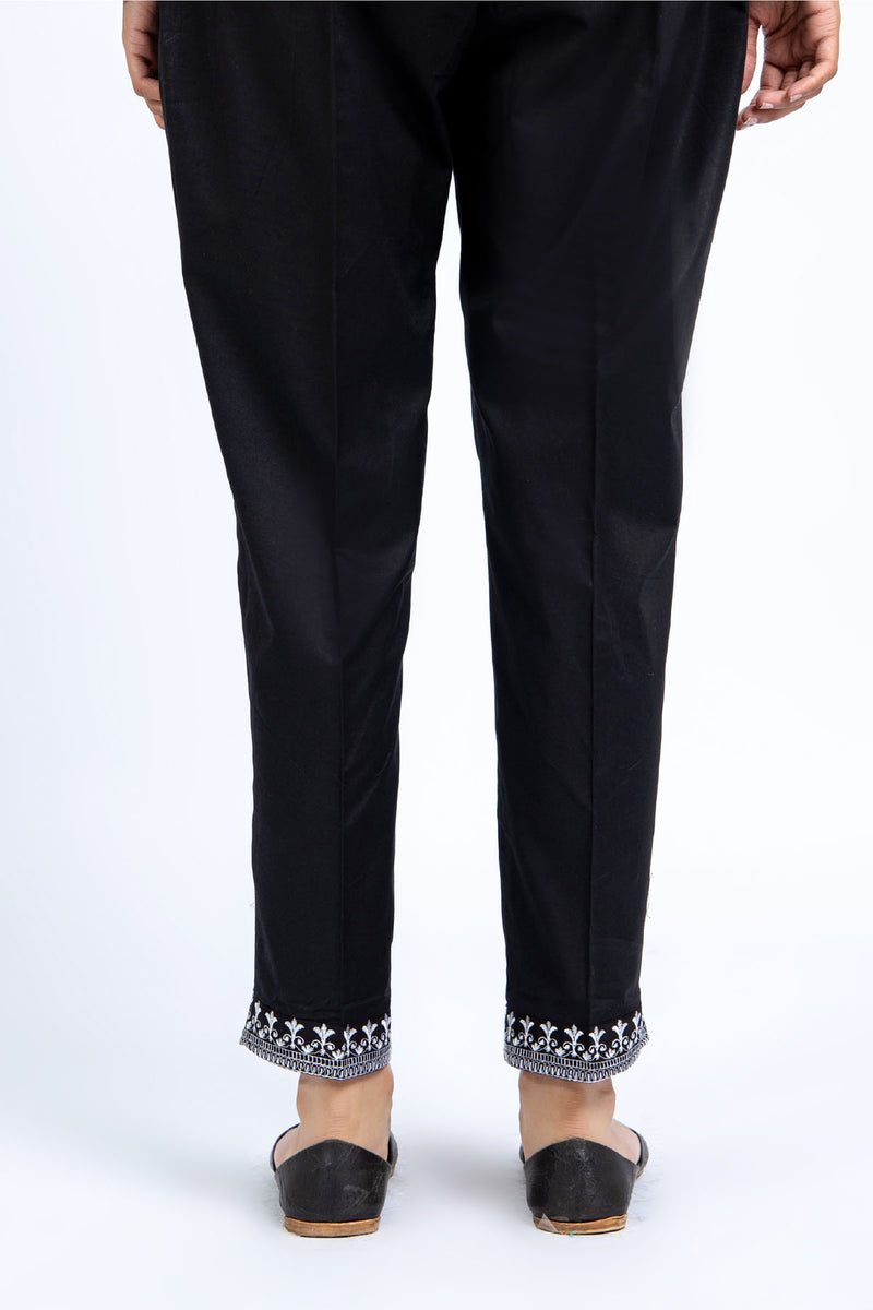 EMBROIDERED CAMBRIC TROUSER