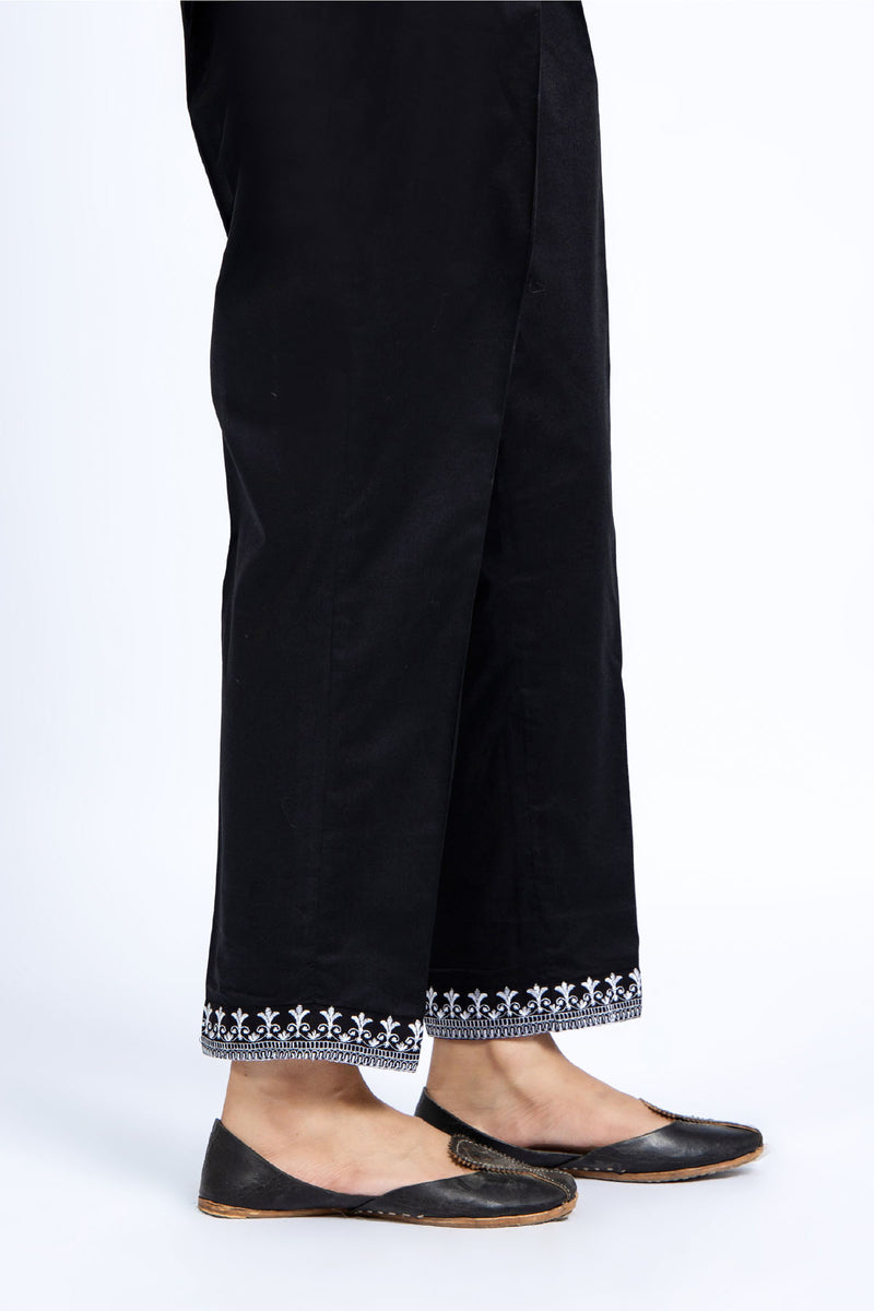 EMBROIDERED CAMBRIC TROUSER