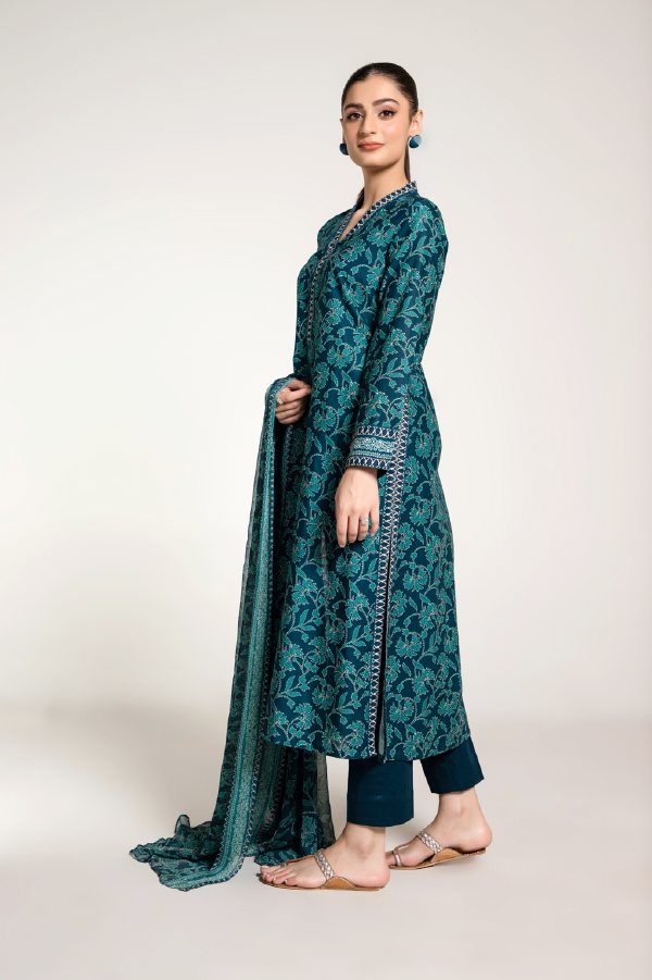 PRINTED SLUB KHADDAR 3 PCS (UNSTITCHED)