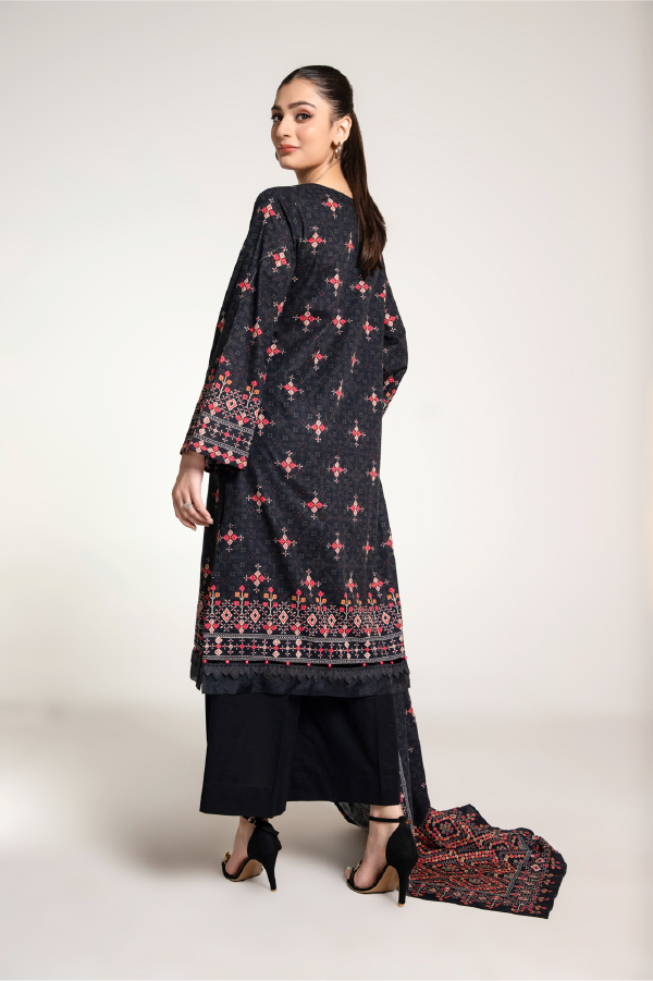 PRINTED SLUB KHADDAR 3 PCS (UNSTITCHED)