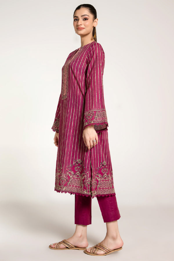 PRINTED SLUB KHADDAR 3 PCS (UNSTITCHED)