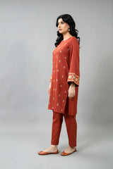 PRET EMBROIDERED COTTON KARANDI 2 PCS